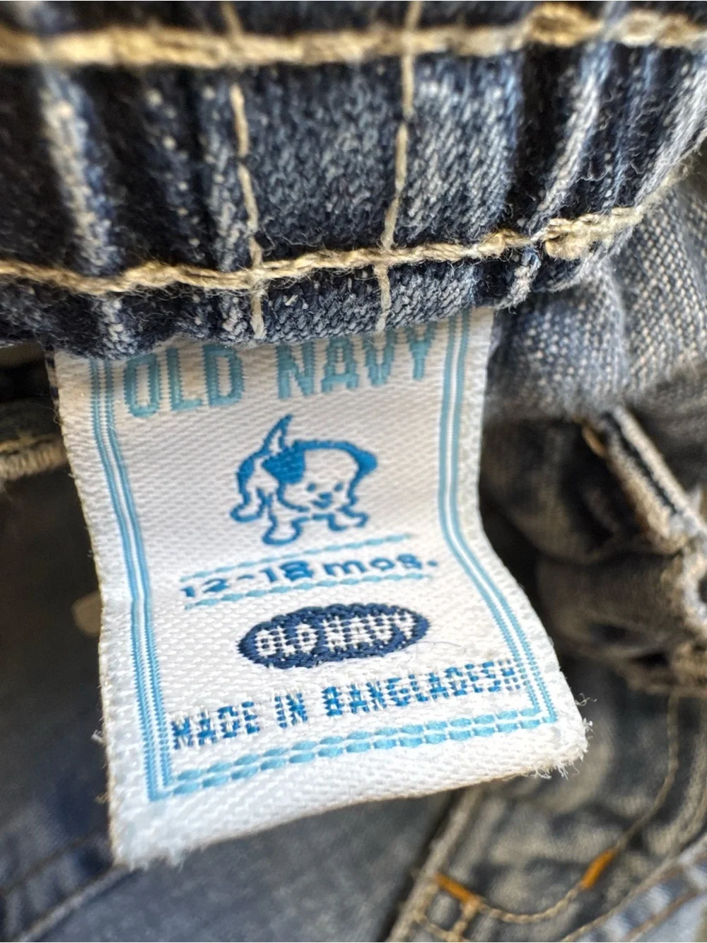 Vintage Old Navy blue denim shorts for kids 12-18 months